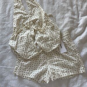 NWT Rhythm matching short and halter tie top set